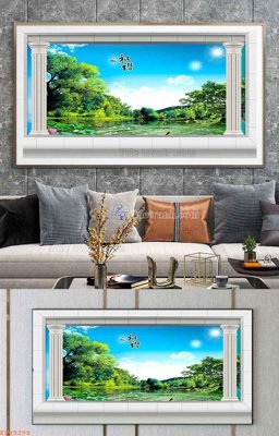 Chi tiết file ảnh File tranh hiện đại pha lê gương KF99298 sắc nét