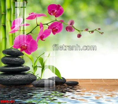 File in lụa Tranh trang trí Spa làm đẹp KSPA101 (phong cảnh) Tranh trang trí Spa làm đẹp KSPA101