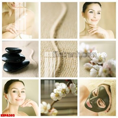 File tranh Tranh trang trí Spa làm đẹp KSPA202 (ảnh gốc) in trần nhà