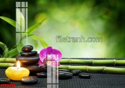 File tranh Tranh trang trí Spa làm đẹp KSPA486 (bản gốc) in lụa 5D