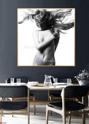 File PSD File tranh treo thiếu nữ khỏa thân nhà nghỉ KT132 (bản gốc) cho nhà in