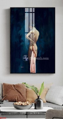 File tranh in trần File tranh treo thiếu nữ khỏa thân nhà nghỉ KT143 (ảnh gốc siêu nét)