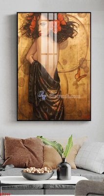 File PSD in ấn File tranh treo thiếu nữ khỏa thân nhà nghỉ KT246 (chất lượng cao)