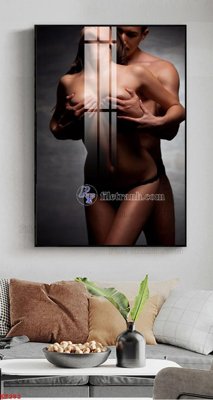 Download file gốc File tranh treo thiếu nữ khỏa thân nhà nghỉ KT282 (in lụa) cao cấp