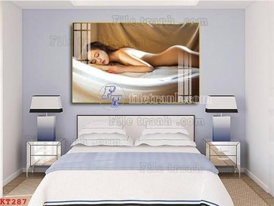 File gốc File tranh treo thiếu nữ khỏa thân nhà nghỉ KT287 (trang trí) phòng trẻ em