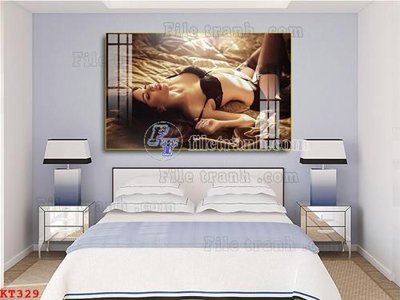 File gốc File tranh treo thiếu nữ khỏa thân nhà nghỉ KT329 (in mica) cắt laser