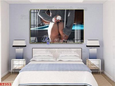 File ảnh gốc File tranh treo thiếu nữ khỏa thân nhà nghỉ KT351 không vỡ nét