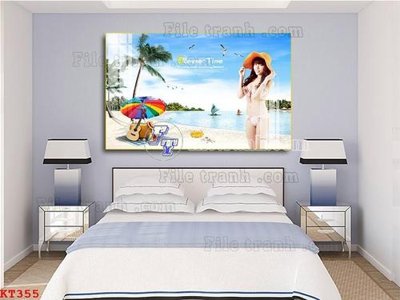 File ảnh File tranh treo thiếu nữ khỏa thân nhà nghỉ KT355 (gốc) in decal dán tường