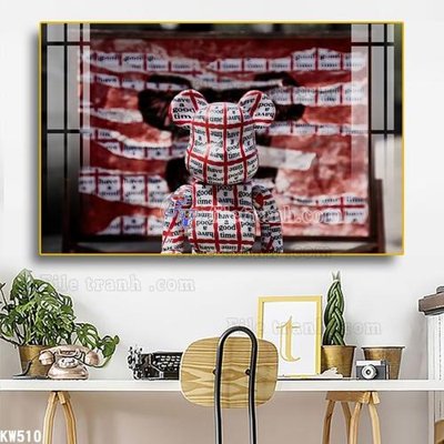 Tải file File tranh kawas gấu bearbrick KW510 (gốc) chủ đề tôn giáo