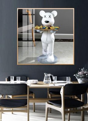 Hình ảnh file gốc in trần nhà File tranh kawas gấu bearbrick KW514