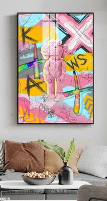 File tranh File tranh kawas gấu bearbrick KW515 (bản gốc) in lụa 3D