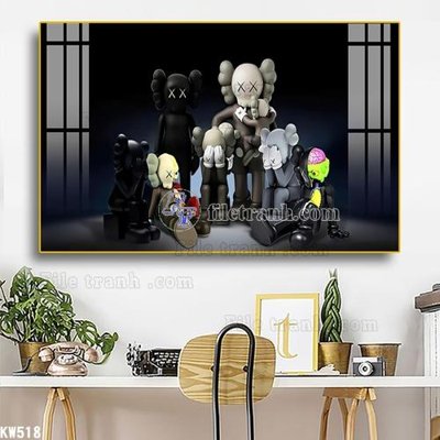 File tranh gốc PSD File tranh kawas gấu bearbrick KW518 còn nguyên layer