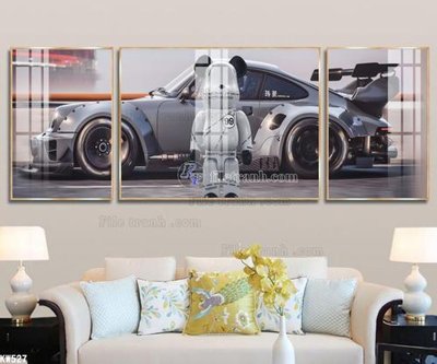 Tải file gốc File tranh kawas gấu bearbrick KW527 (in khổ lớn) không mờ