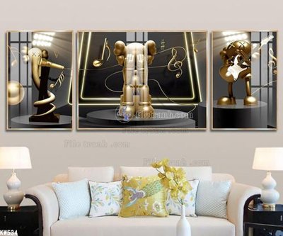 Tải file gốc File tranh kawas gấu bearbrick KW534 (in khổ lớn) quảng cáo