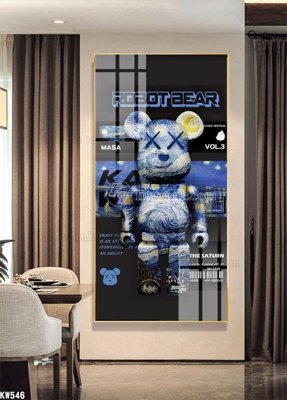 File in trần File tranh kawas gấu bearbrick KW546 (bản gốc) 5D