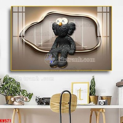 Tải file tranh File tranh kawas gấu bearbrick KW571 (gốc) tại Filetranh.com