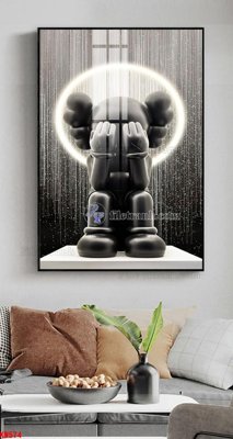 Download file gốc File tranh kawas gấu bearbrick KW574 (in lụa) tranh 3D