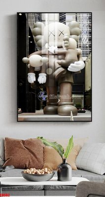 File in trần File tranh kawas gấu bearbrick KW582 (bản gốc) mây trời