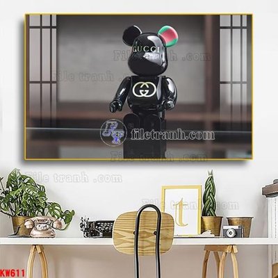 File ảnh File tranh kawas gấu bearbrick KW611 (gốc) trang trí khách sạn