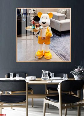 File gốc File tranh kawas gấu bearbrick KW660 (trang trí) cho phòng khách