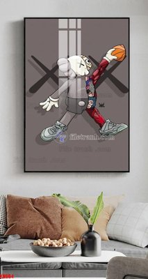 Hình ảnh file gốc File tranh kawas gấu bearbrick KW664 cho in UV