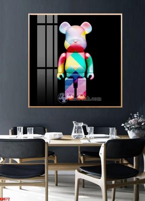 File gốc File tranh kawas gấu bearbrick KW672 (ảnh chi tiết) để in lụa