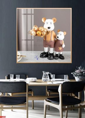 File tranh gốc File tranh kawas gấu bearbrick KW692 (sắc nét từng chi tiết)