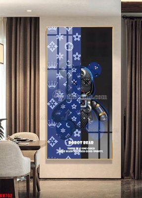 Tải file File tranh kawas gấu bearbrick KW702 (ảnh gốc) độ phân giải 300dpi