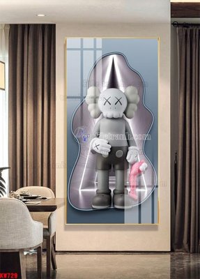 Tải file File tranh kawas gấu bearbrick KW729 (ảnh gốc) in tranh kính