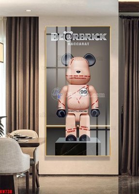 File gốc File tranh kawas gấu bearbrick KW738 (trang trí) phòng làm việc