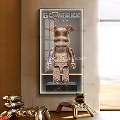 File in mica File tranh kawas gấu bearbrick KW760 (bản gốc) siêu trong