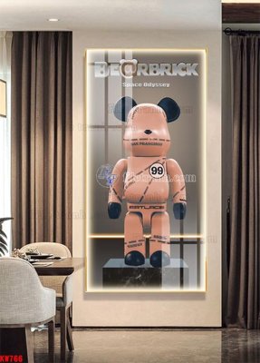 File tranh gốc PSD File tranh kawas gấu bearbrick KW766 còn nguyên layer