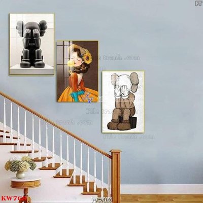 Tải file File tranh kawas gấu bearbrick KW768 (gốc) để in ấn ngay