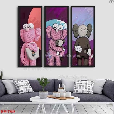 File gốc File tranh kawas gấu bearbrick KW769 (Filetranh.com) File tranh kawas gấu bearbrick KW769