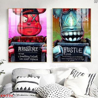 File PSD File tranh kawas gấu bearbrick KW770 (gốc) cho designer