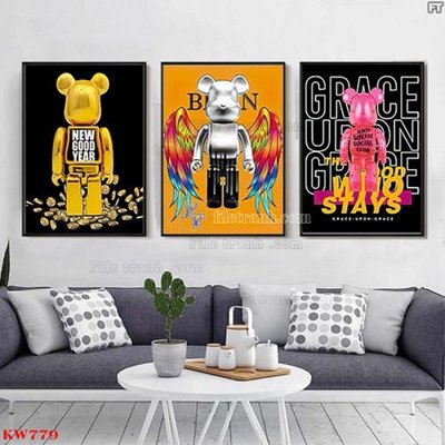 Tải file gốc File tranh kawas gấu bearbrick KW779 (in tráng gương) 5DFile gốc File tranh kawas gấu bearbrick KW779 (in ấn) phiên bản premium