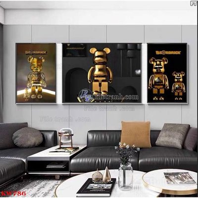 Tải file PSD File tranh kawas gấu bearbrick KW786 (nguyên layer) để in