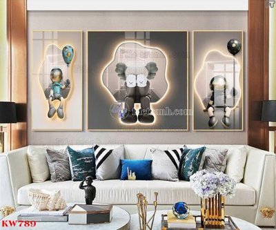 File tranh quảng cáo File tranh kawas gấu bearbrick KW789 (file gốc) chuyên nghiệp