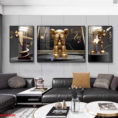 File tranh File tranh kawas gấu bearbrick KW800 (ảnh gốc) in trần 3D