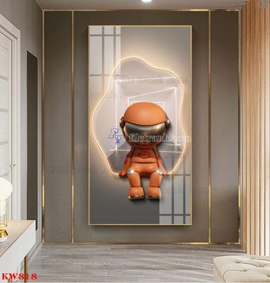 File gốc File tranh kawas gấu bearbrick KW818 (phong cách) châu Âu