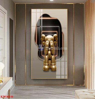 Download file File tranh kawas gấu bearbrick KW819 (gốc) in mica bàn thờ