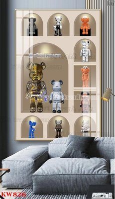 Cung cấp file tranh gốc File tranh kawas gấu bearbrick KW826 độc quyền