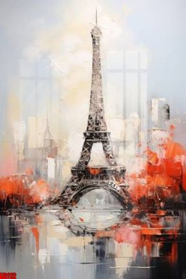 File tranh File gốc in tranh paris tháp Eiffel LD112 (bản gốc) trang trí văn phòng