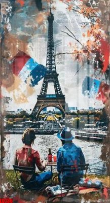 File gốc File gốc in tranh paris tháp Eiffel LD136 (phong cách) tối giản