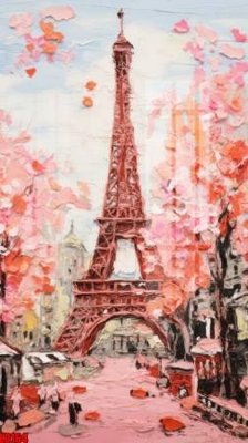 File gốc File gốc in tranh paris tháp Eiffel LD164 (in tráng gương) ốp tường