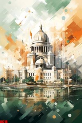 File in mica File gốc in tranh paris tháp Eiffel LD218 (bản gốc) làm vách ngăn