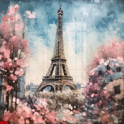 File tranh gốc File gốc in tranh paris tháp Eiffel LD265 (bản quyền) Filetranh.com