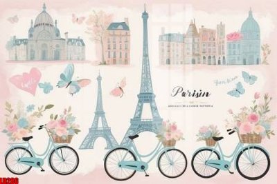 Download file tranh File gốc in tranh paris tháp Eiffel LD286 (file gốc PSD)