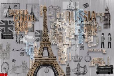 File gốc File gốc in tranh paris tháp Eiffel LD316 (trang trí) phòng làm việc