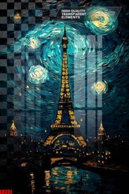 File gốc File gốc in tranh paris tháp Eiffel LD351 (chuẩn màu) cho in offset